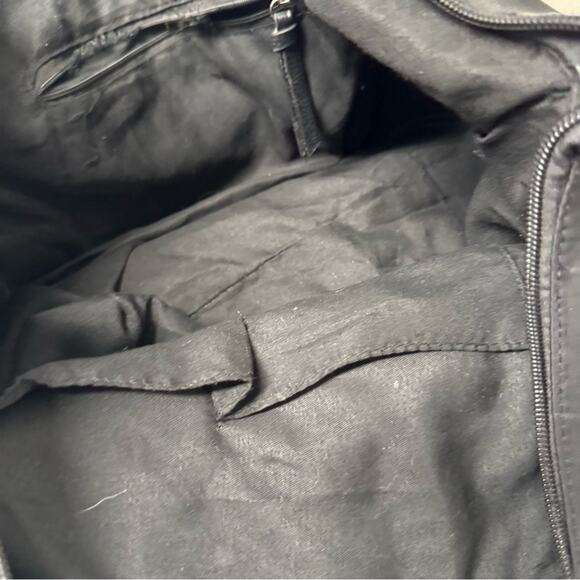 Botkier Black Nylon Leather Strap Tote Bag Handbag Purse Boho Large - Picture 7 of 10